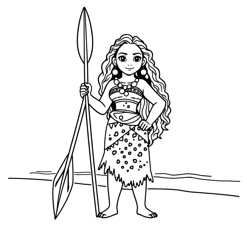 Moana coloring page