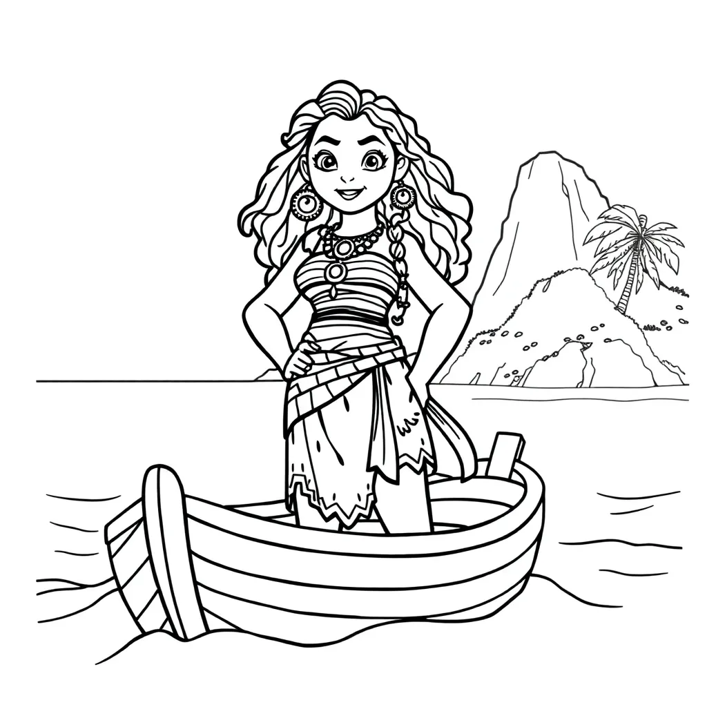Moana coloring page