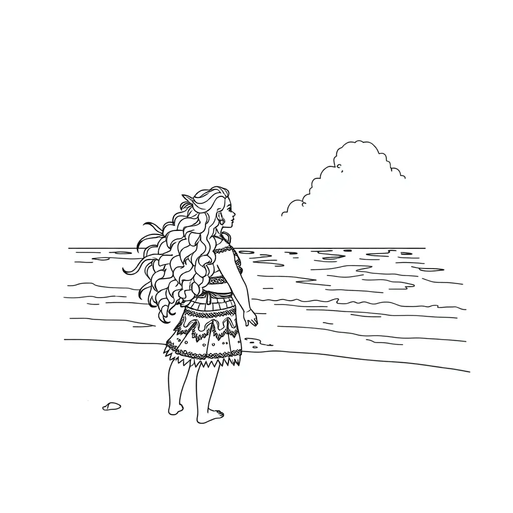 Moana coloring page