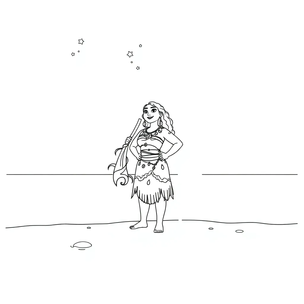 Moana coloring page