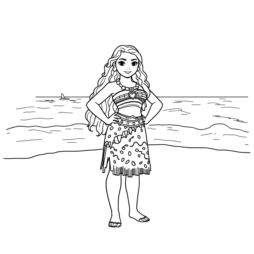 Moana coloring page