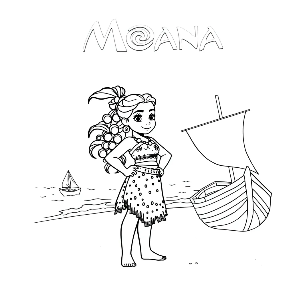 Moana coloring page