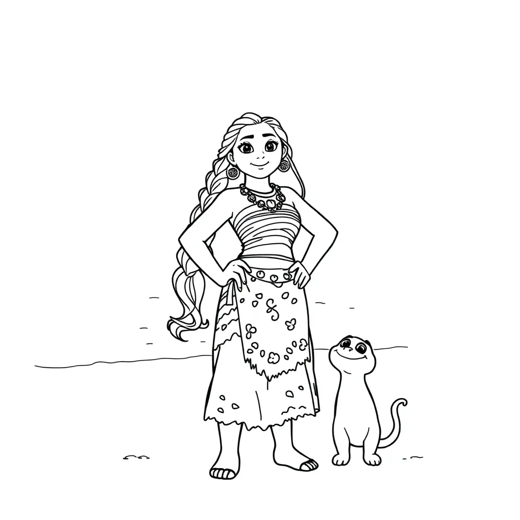 Moana coloring page