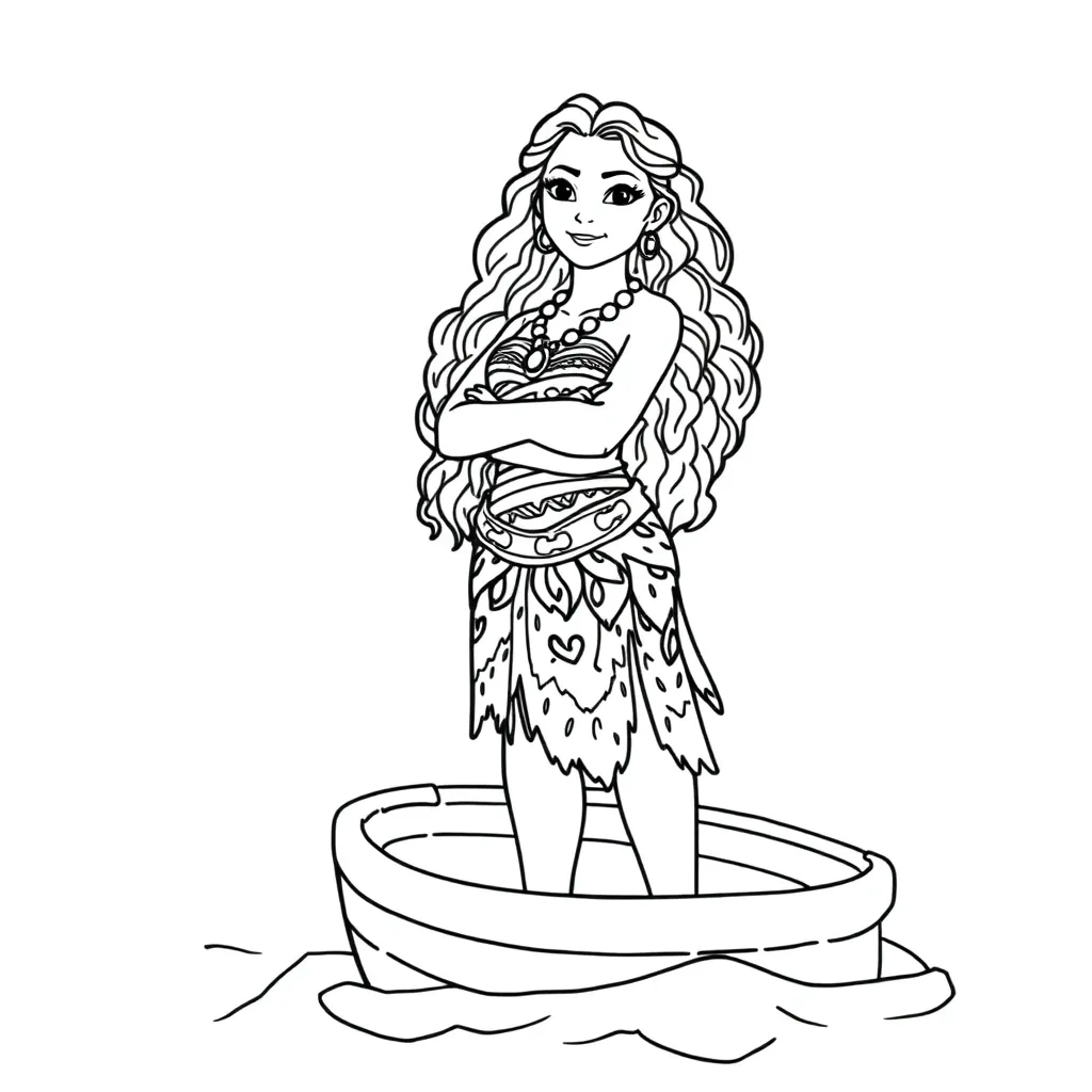Moana coloring page