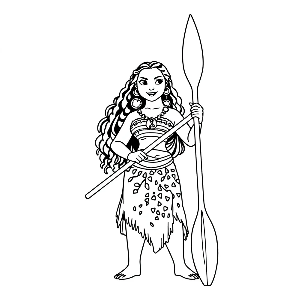 Moana coloring page