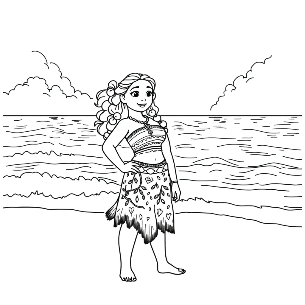 Moana coloring page