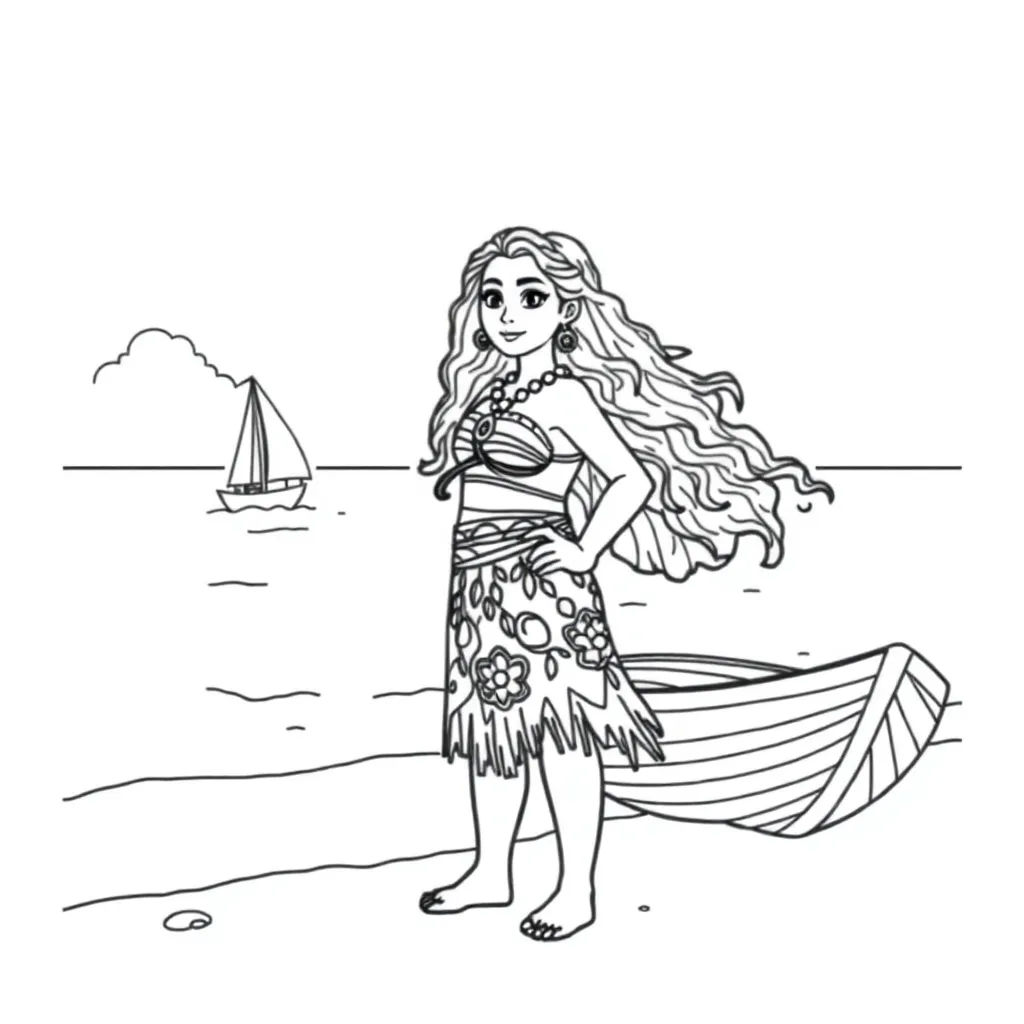 Moana coloring page