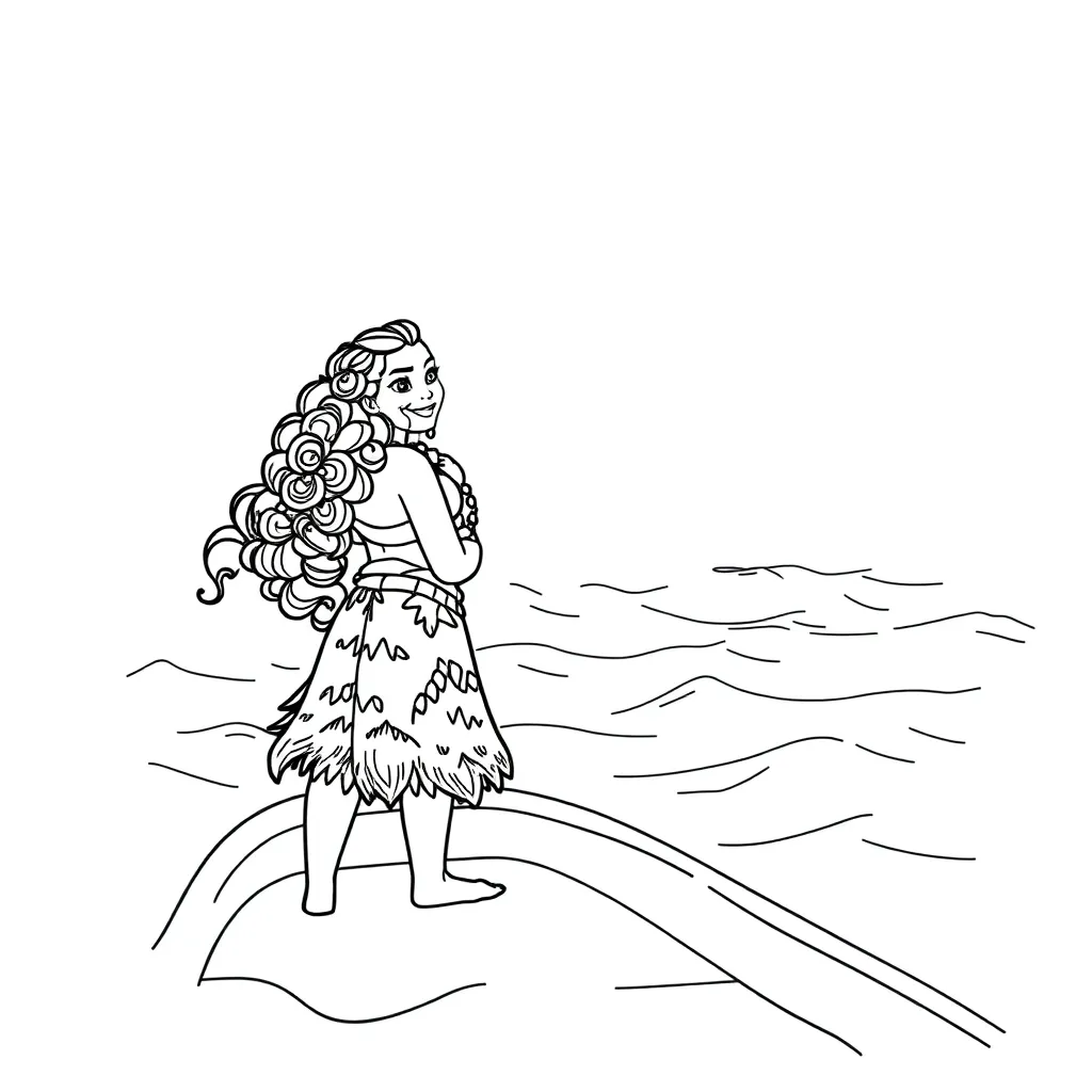 Moana coloring page