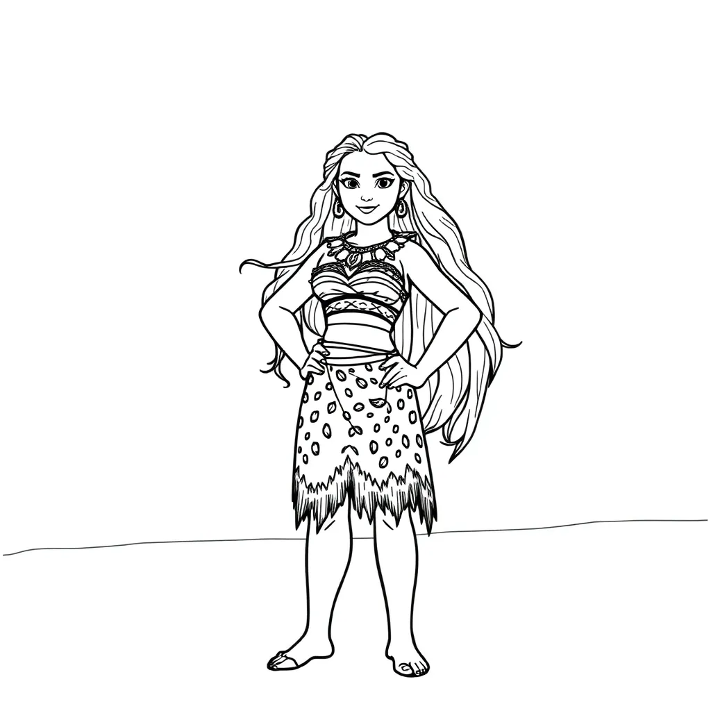 Moana coloring page