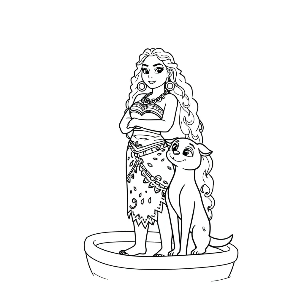 Moana coloring page