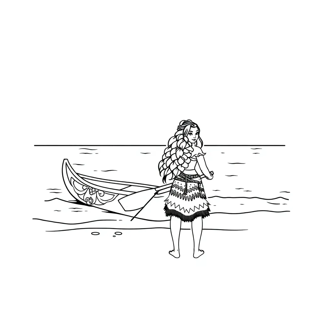 Moana coloring page