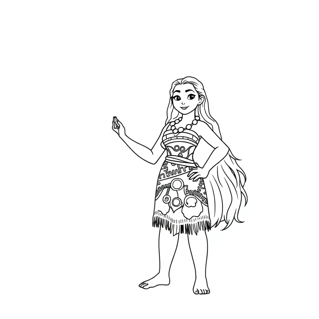 Moana coloring page