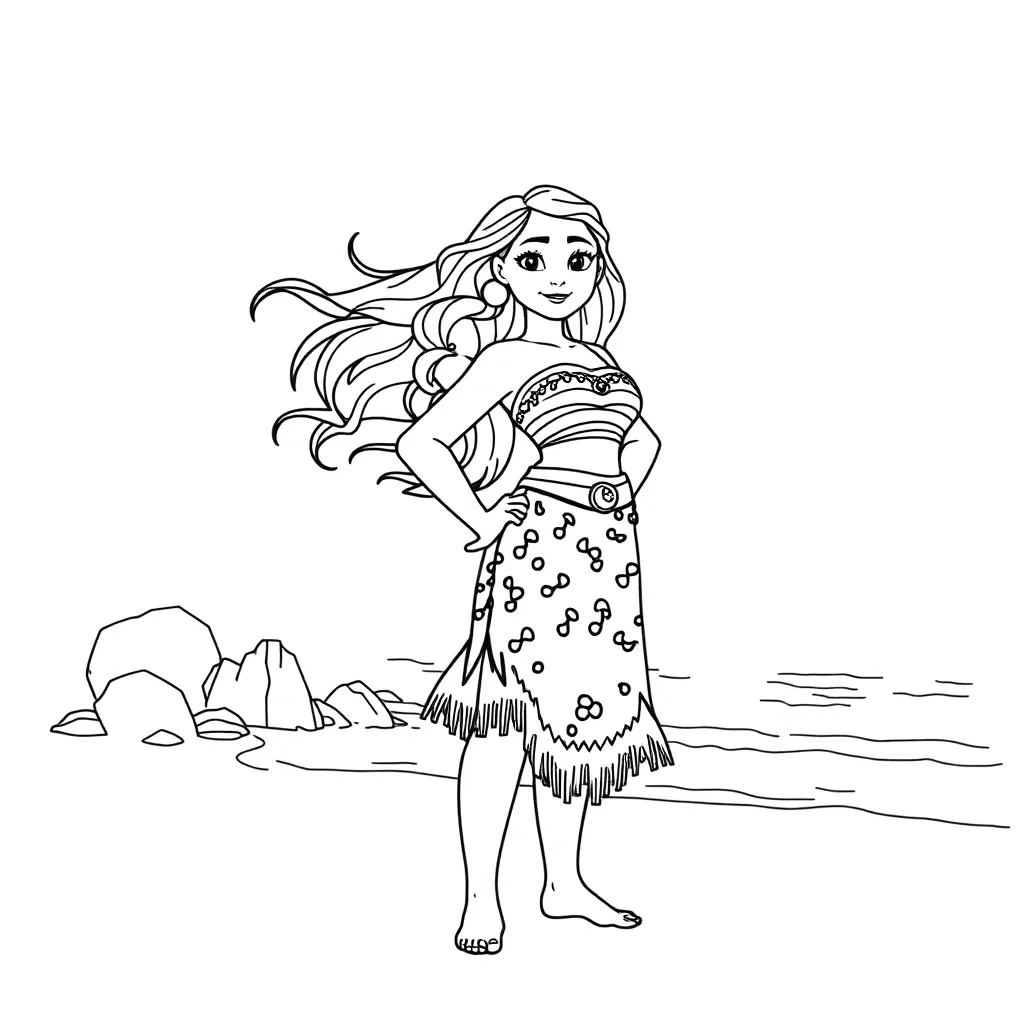 Moana coloring page