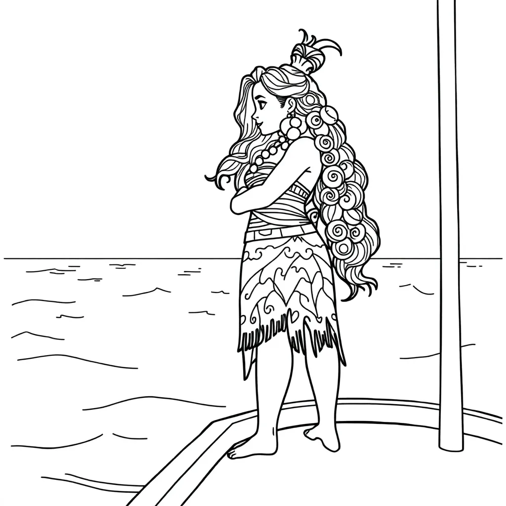 Moana coloring page