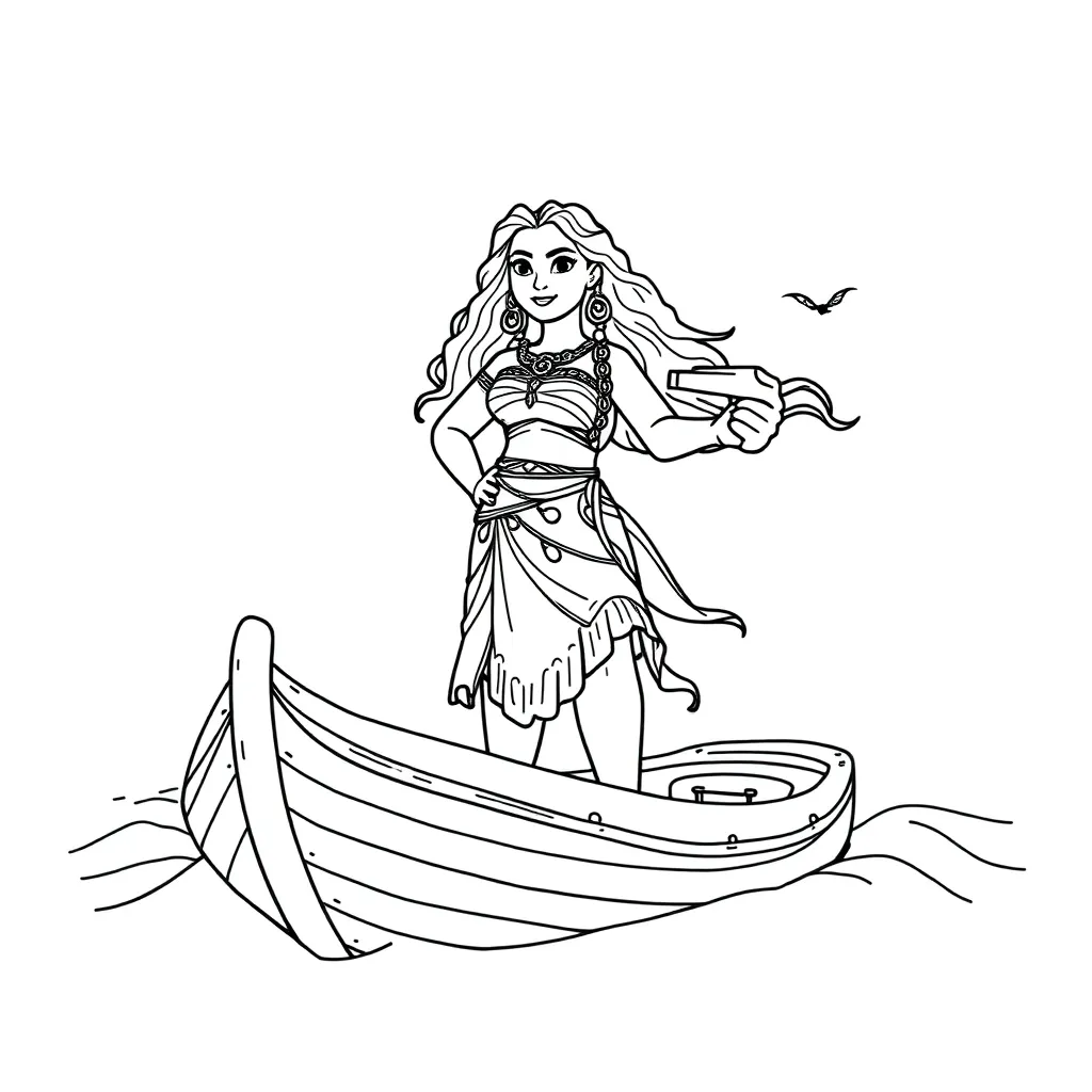 Moana coloring page