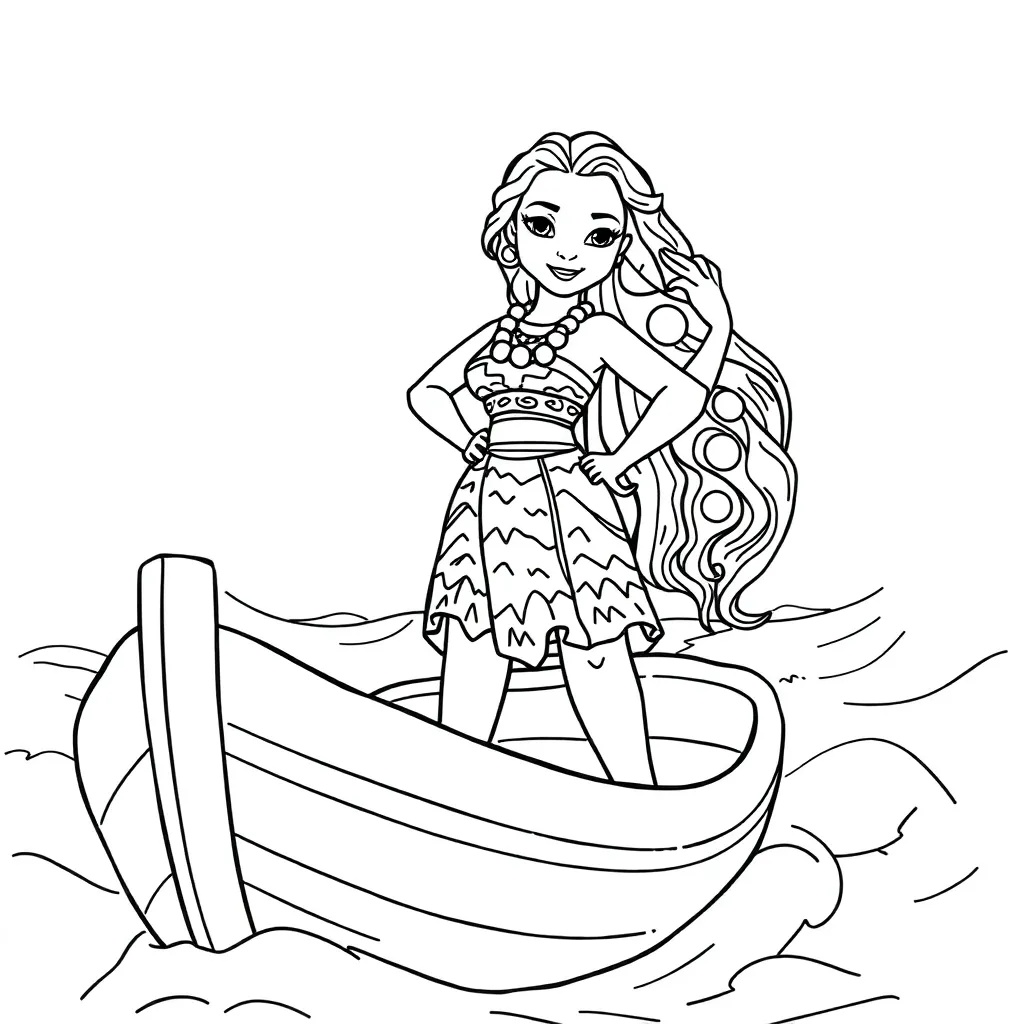 Moana coloring page
