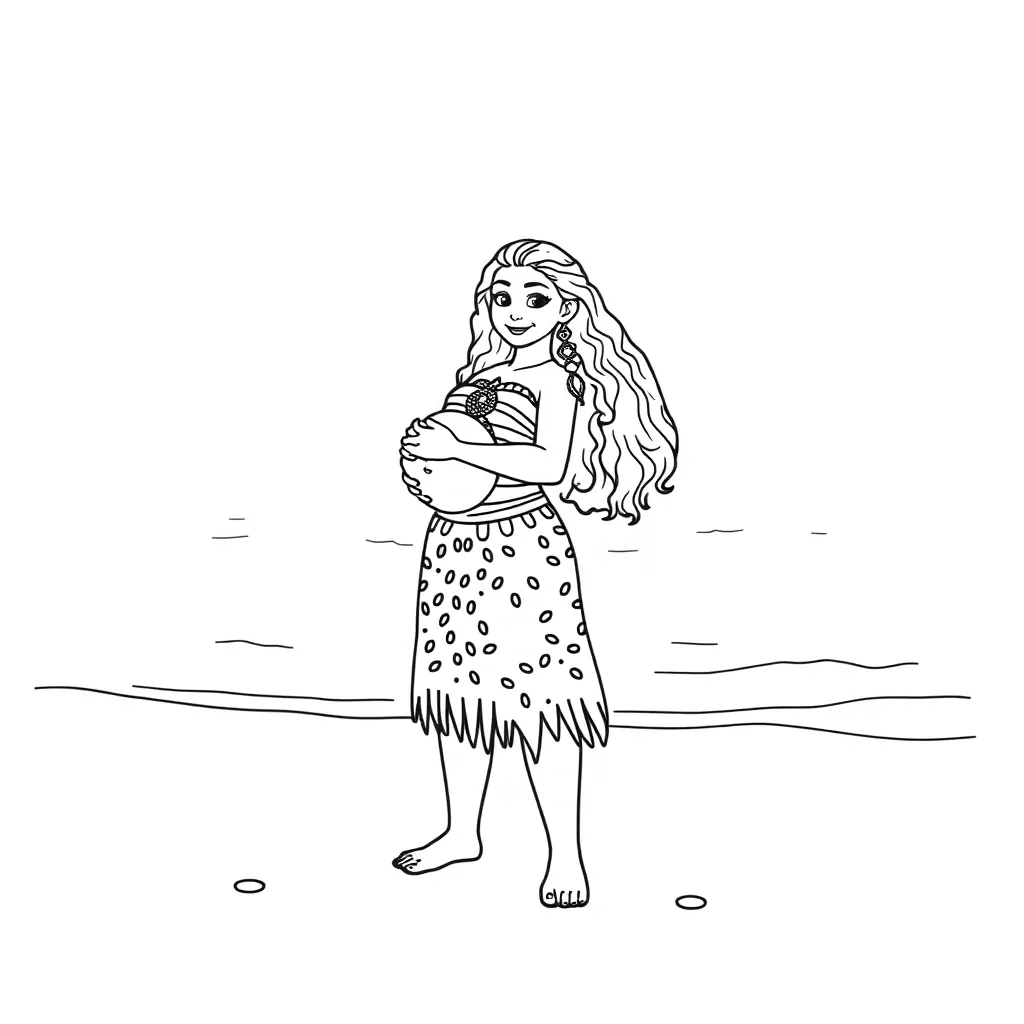 Moana coloring page