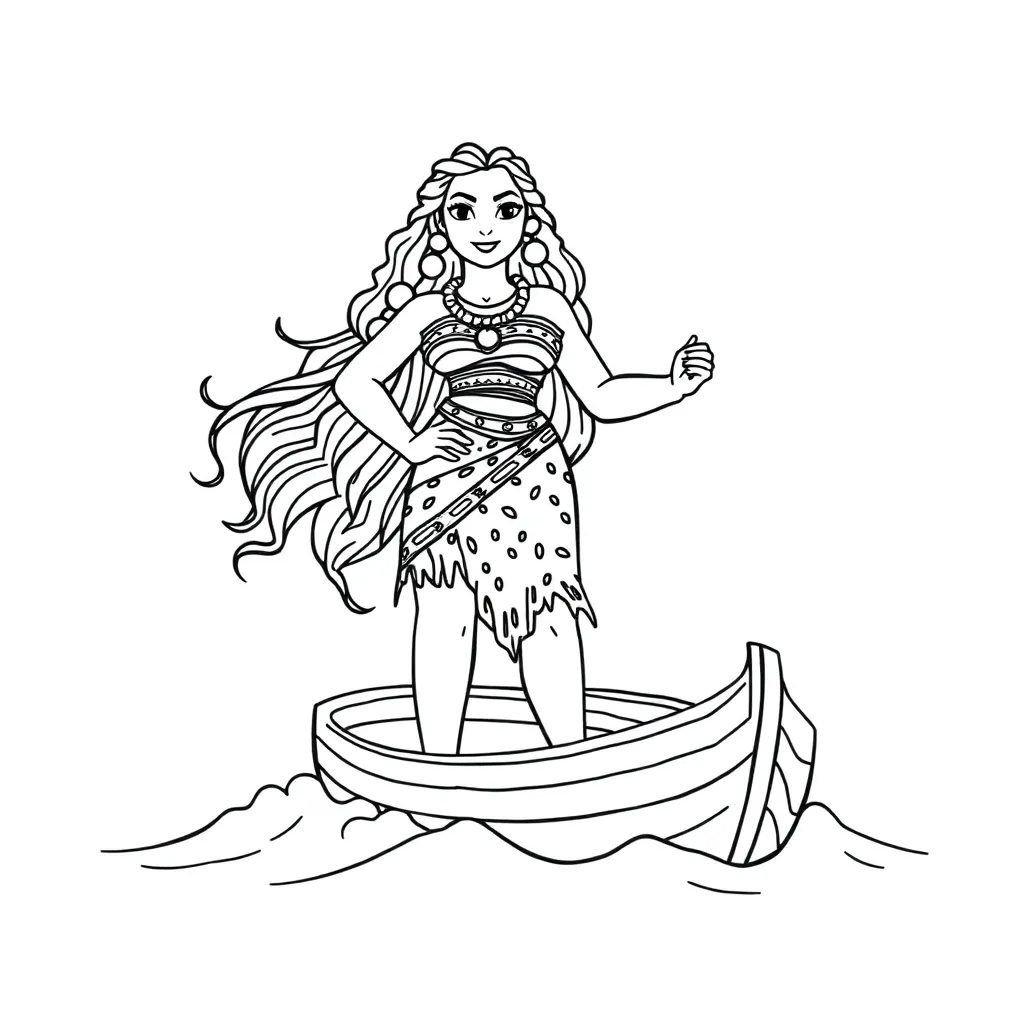 Moana coloring page