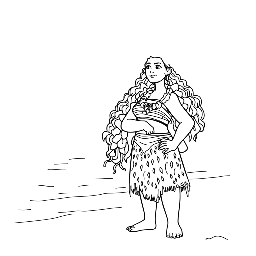 Moana coloring page