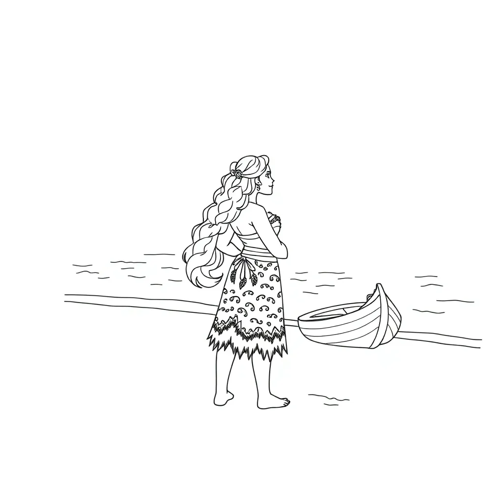 Moana coloring page