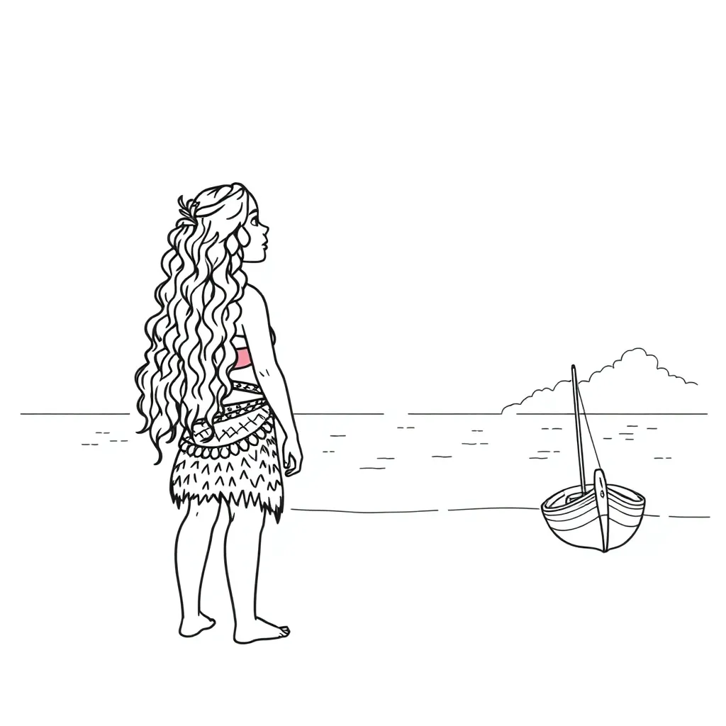 Moana coloring page