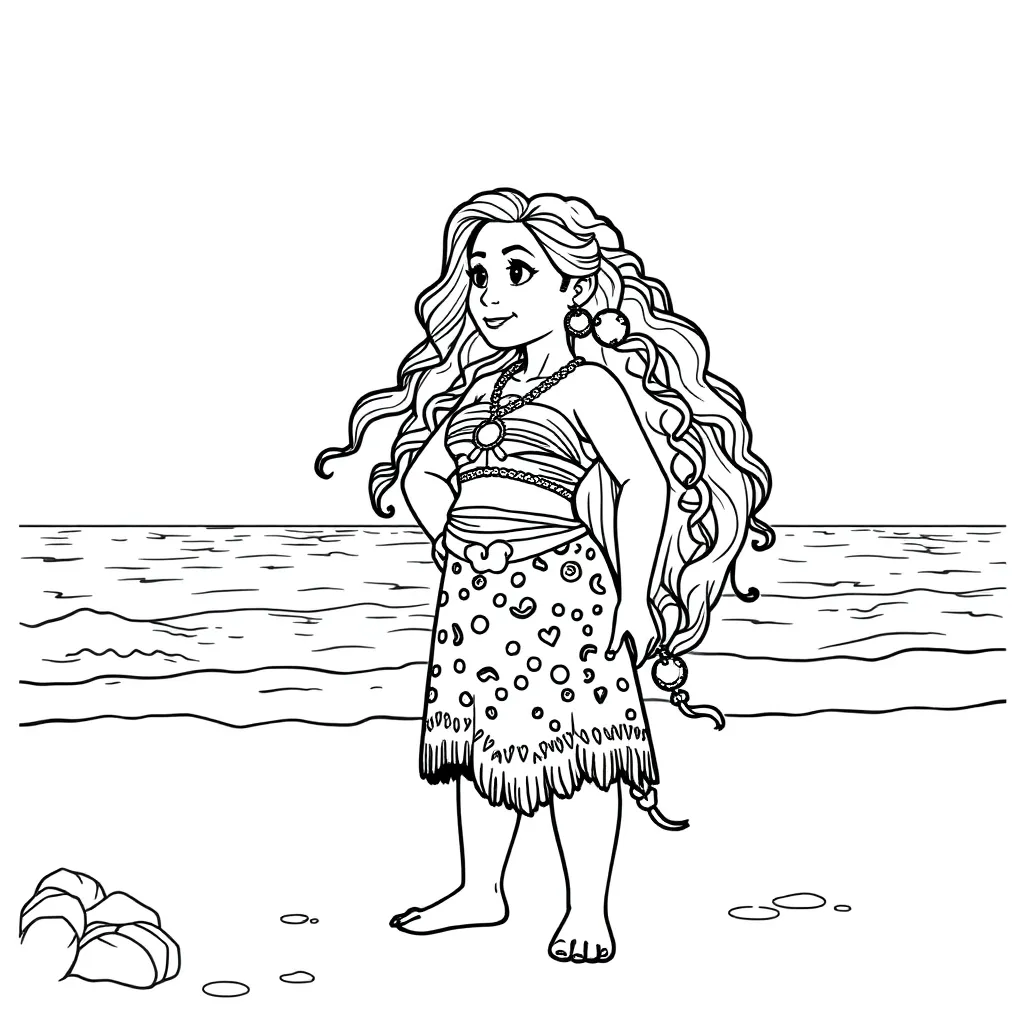 Moana coloring page