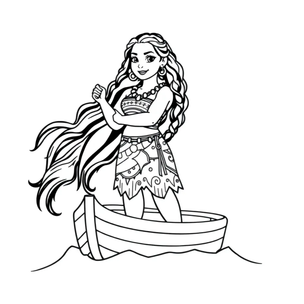 Moana coloring page