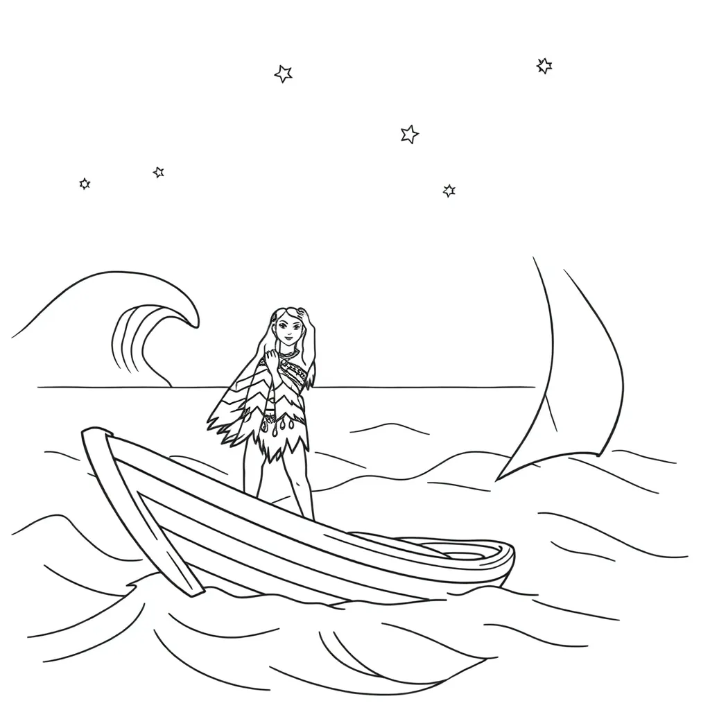 Moana coloring page