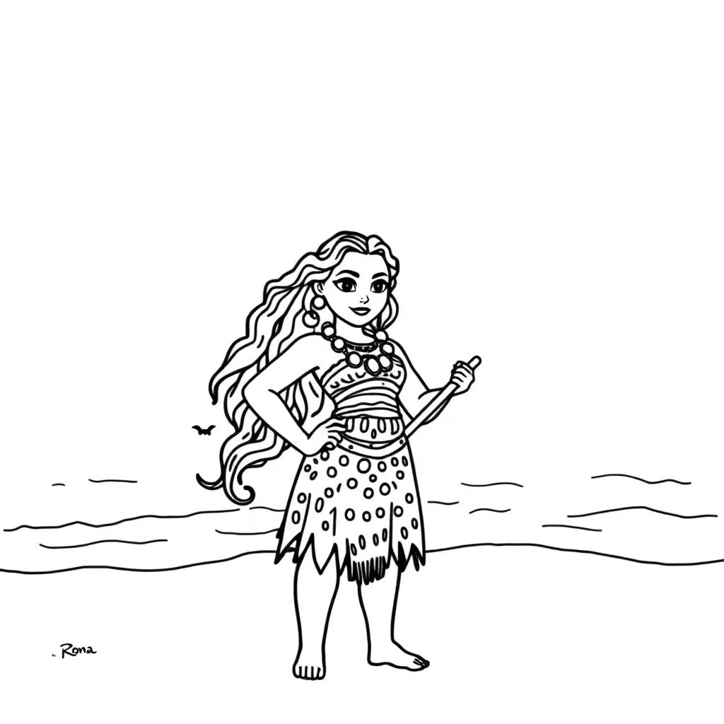 Moana coloring page
