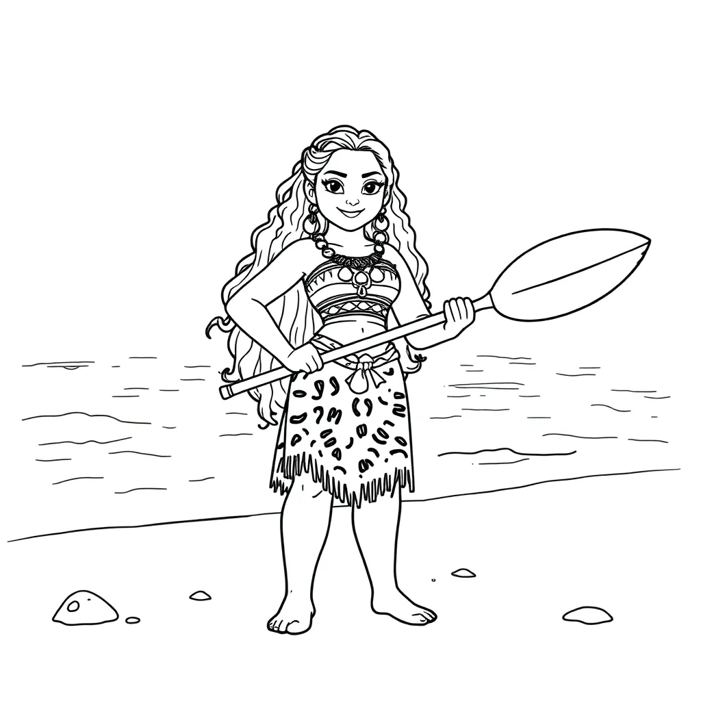 Moana coloring page