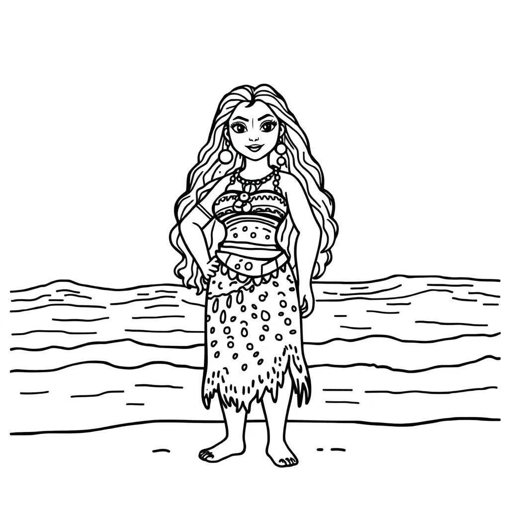 Moana coloring page