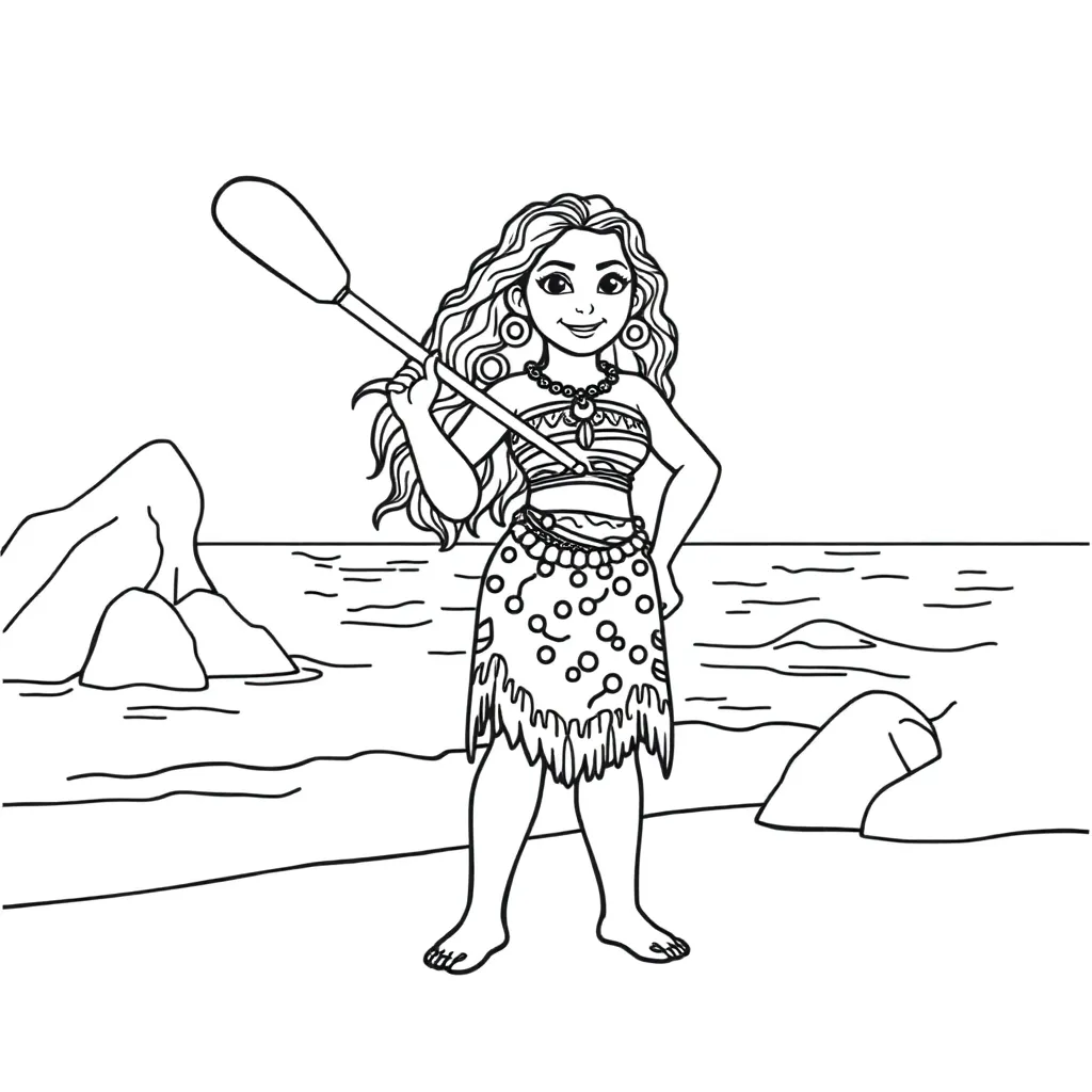 Moana coloring page