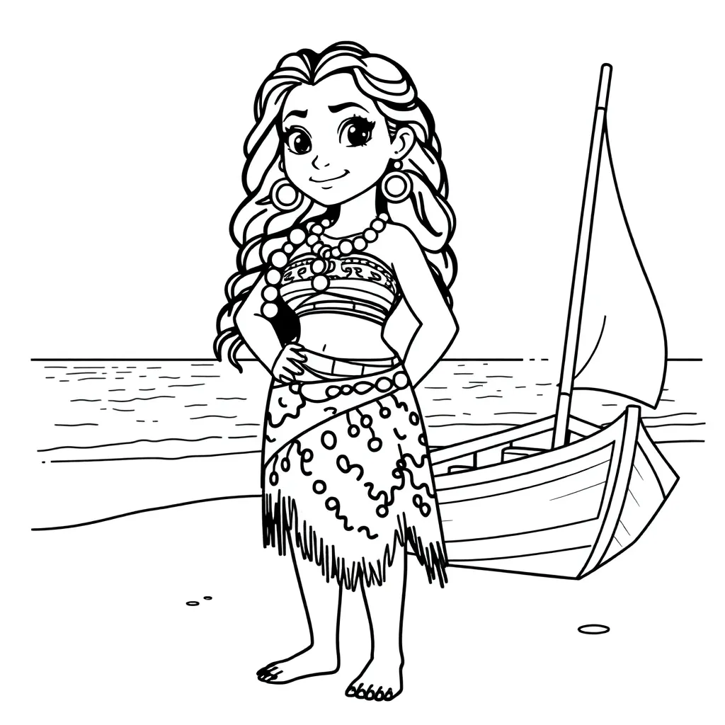 Moana coloring page