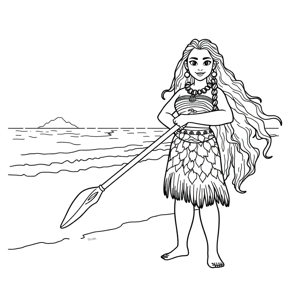 Moana coloring page