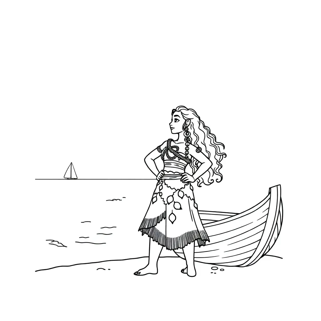 Moana coloring page