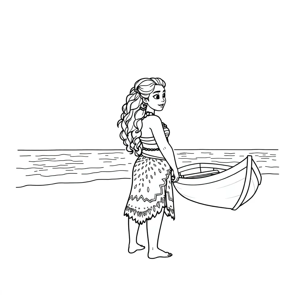 Moana coloring page