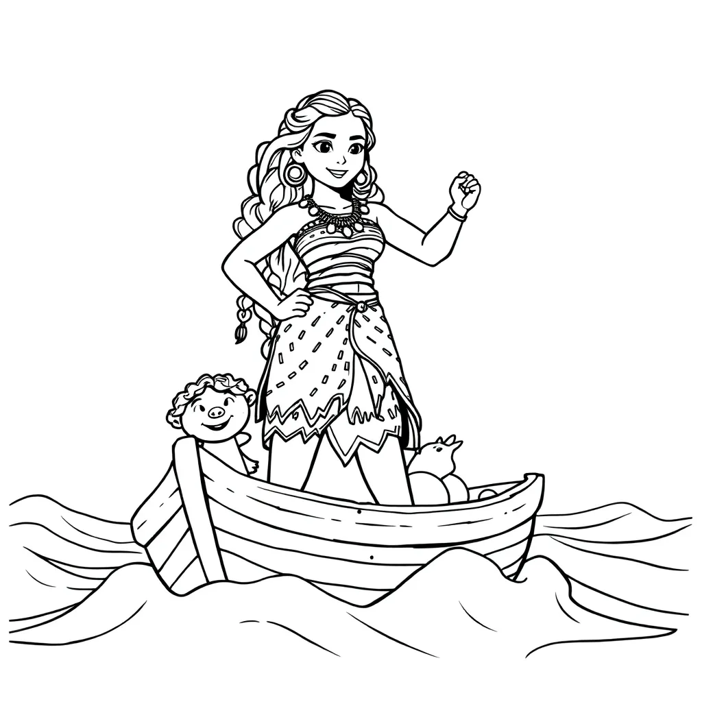 Moana coloring page