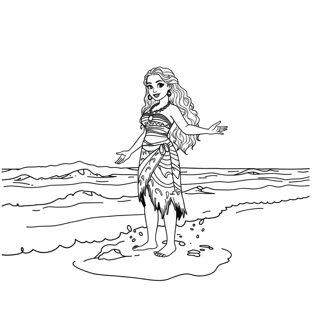 Moana coloring page