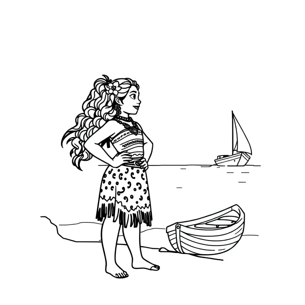 Moana coloring page