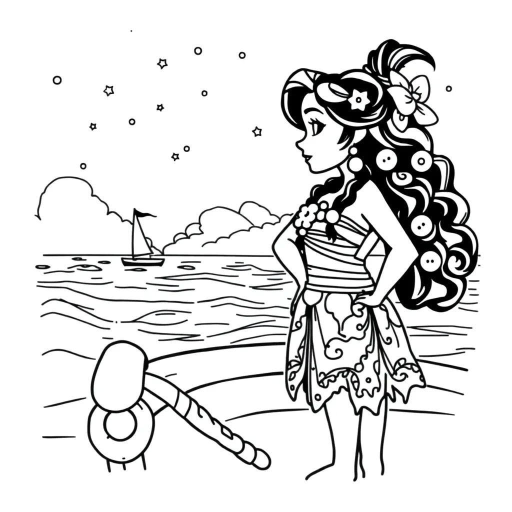 Moana coloring page