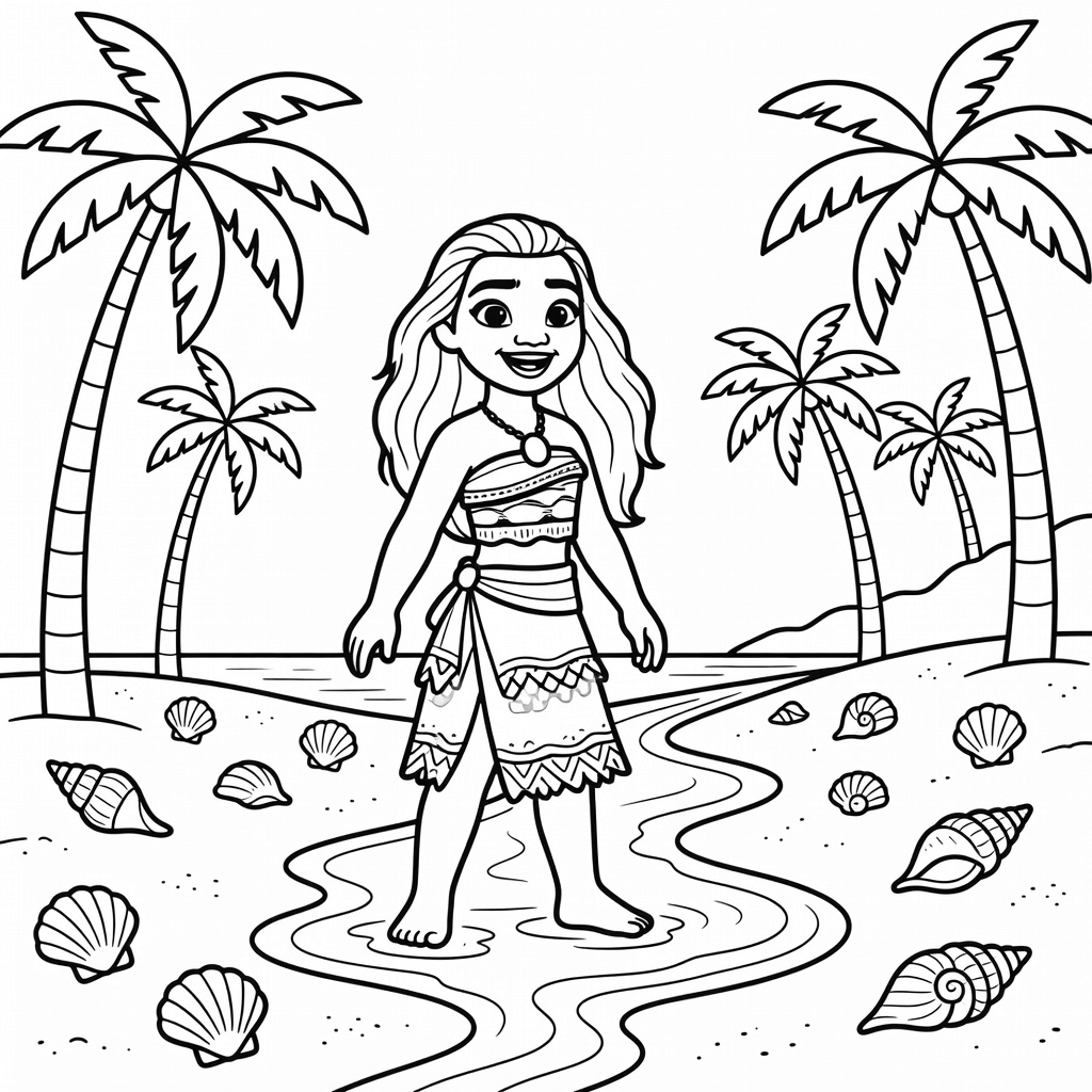 Moana coloring page