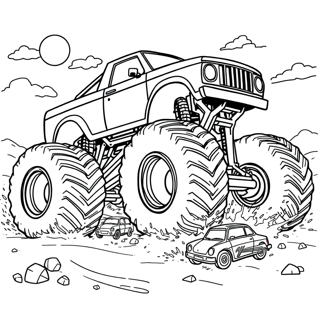 Monster Truck coloring page