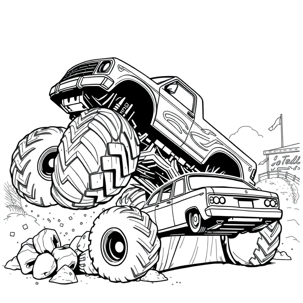 Monster Truck coloring page