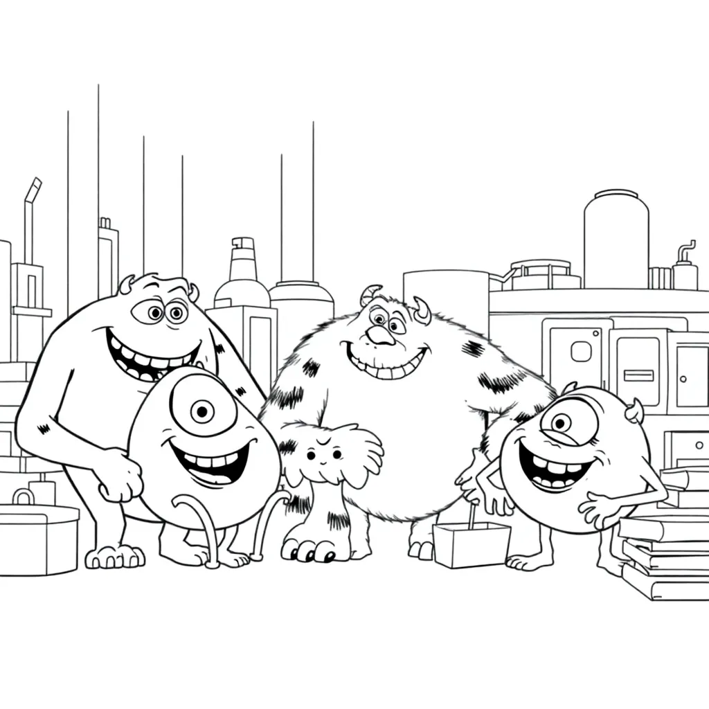 Monsters Inc coloring page