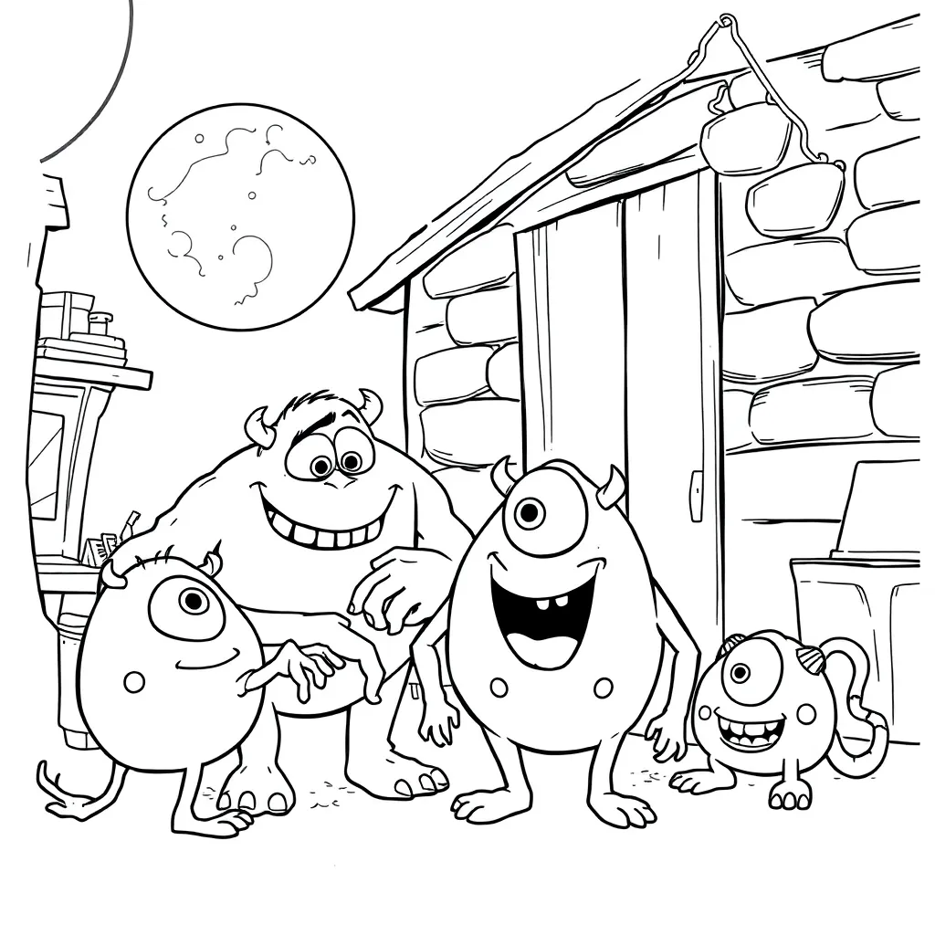 Monsters Inc coloring page