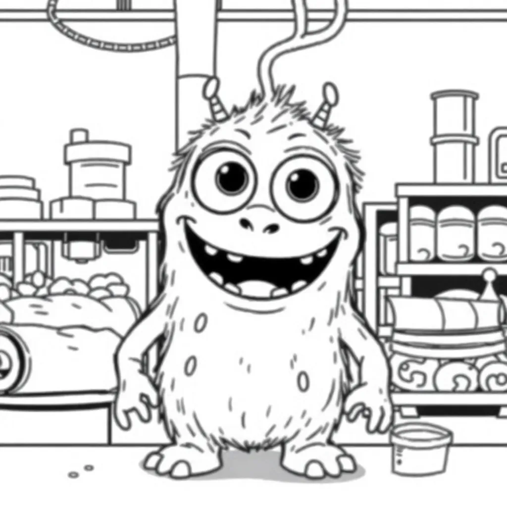 Monsters Inc coloring page