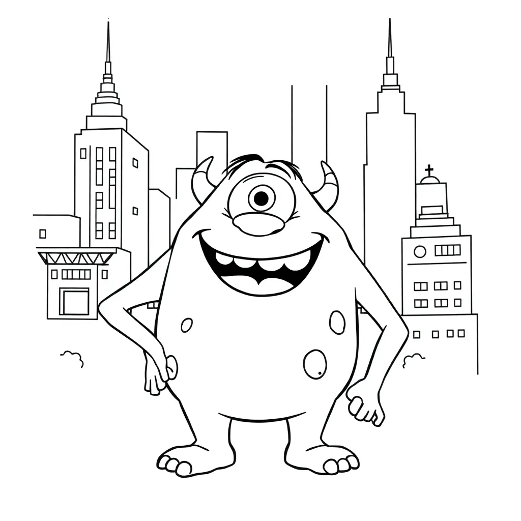 Monsters Inc coloring page