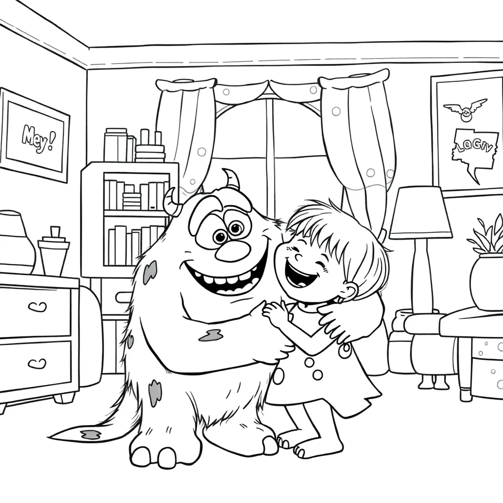Monsters Inc coloring page