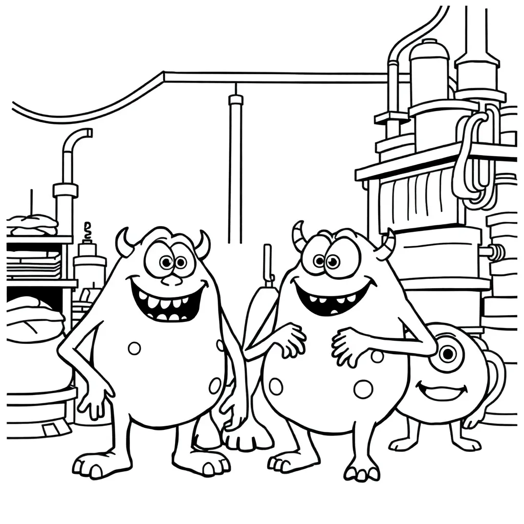 Monsters Inc coloring page