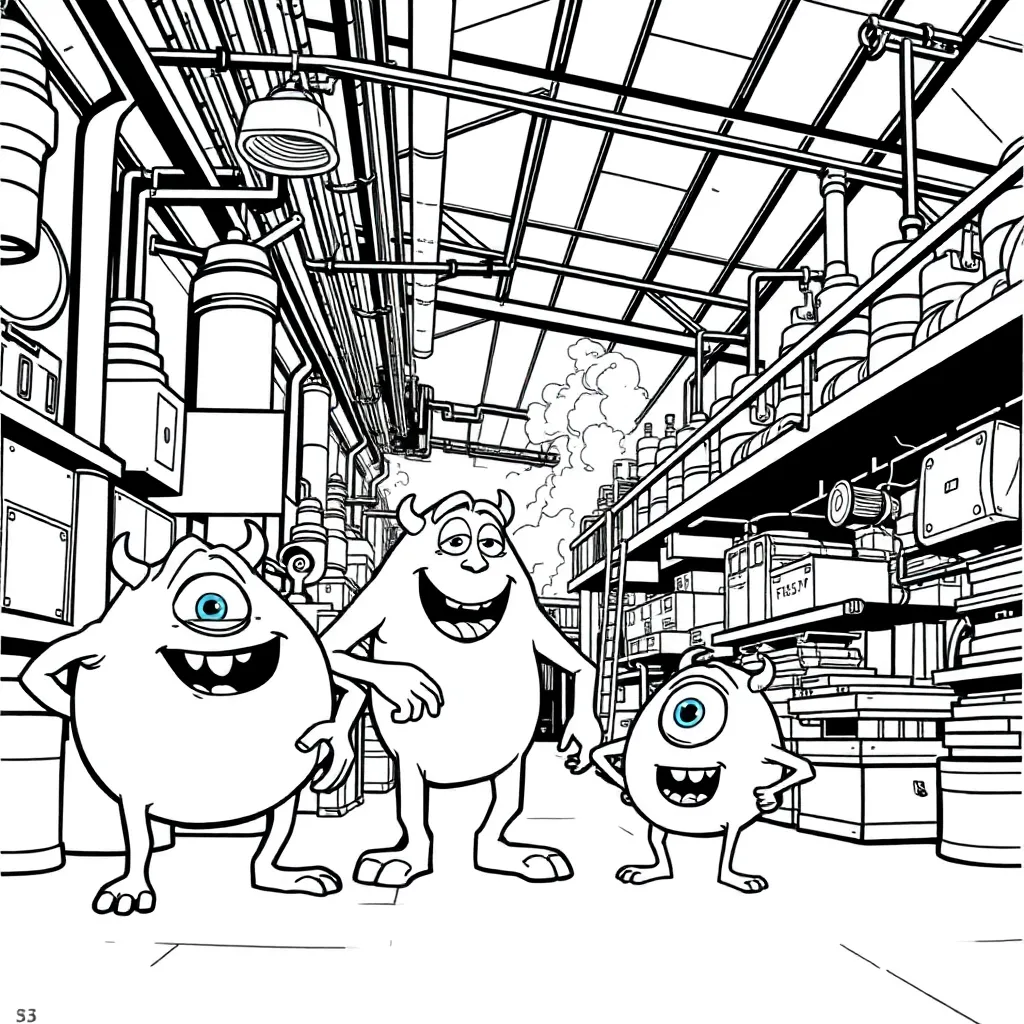 Monsters Inc coloring page